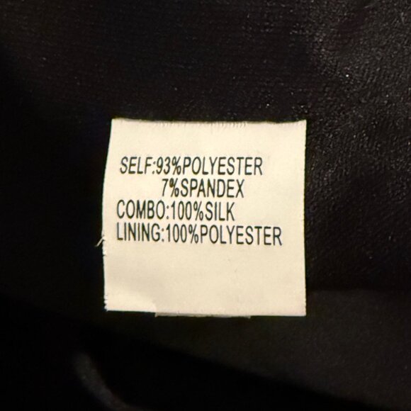 Kay Unger Black Velvet Bodycon Dress Women 10 Shawl Collar Party Cocktail Y2K - Picture 6 of 6